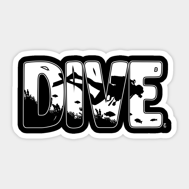 Scuba Dive Scuba Diving Sticker TeePublic